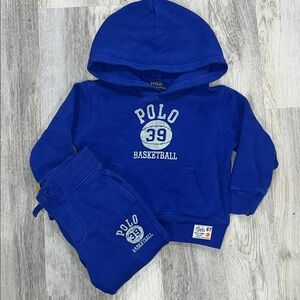 Polo by Ralph Lauren Kids Blue Sweatpants & Hoodie Set